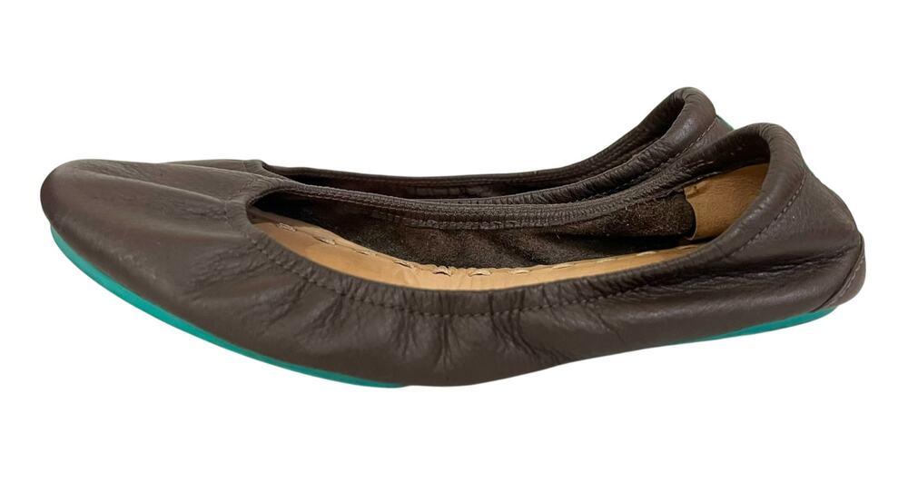 Tieks Brown Leather Ballet Flats Shoes Comfort Foldable Women’s Size 6